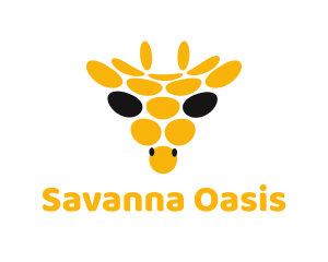 Savanna - Abstract Giraffe Circle logo design