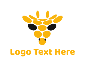 Abstract Giraffe Circle Logo