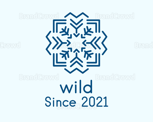 Winter Sowflake Pattern Logo