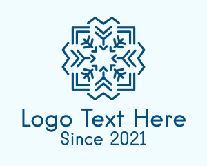 Freeze - Winter Sowflake Pattern logo design