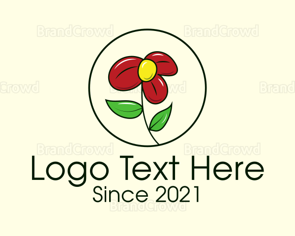 Daisy Flower Plant Logo