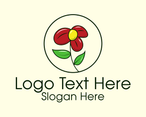 Daisy Flower Plant Logo