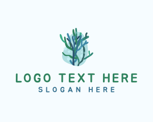 Seaweed - Marine Seaweed Plant logo design
