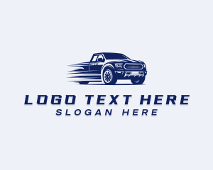 Car - Fast Pickup Truck logo design