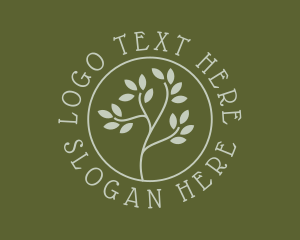 Badge - Vegan Leaf Garden logo design