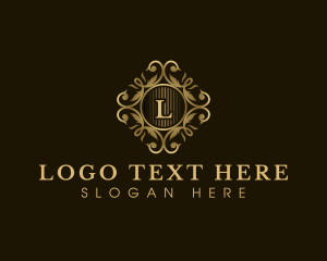 Hotel - Luxury Floral Ornament logo design