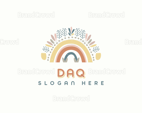 Boho Rainbow Childcare Logo