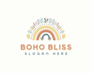 Boho - Boho Rainbow Childcare logo design