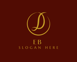 Loop - Golden Luxury Letter D logo design