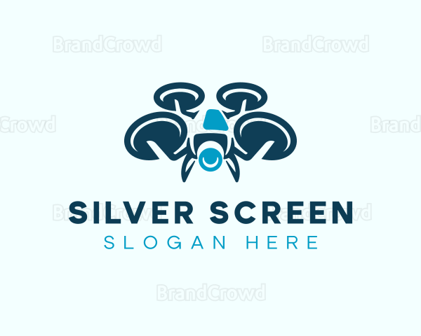 Quadcopter Videographer Drone Logo