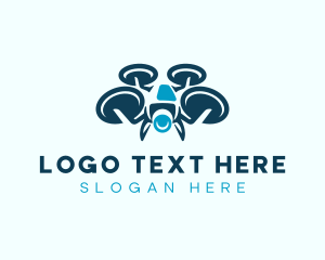 Quadcopter - Quadcopter Videographer Drone logo design