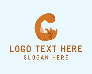 Veterinary - Playful Cat Letter G logo design