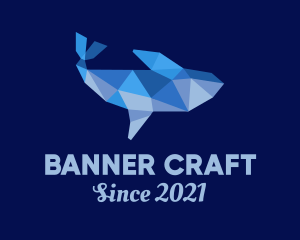 Blue Whale Papercraft logo design