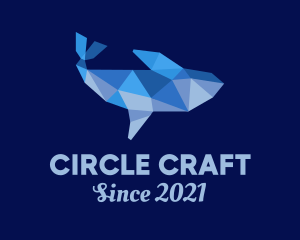 Blue Whale Papercraft logo design