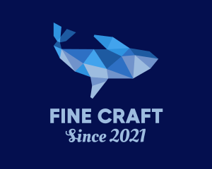 Blue Whale Papercraft logo design