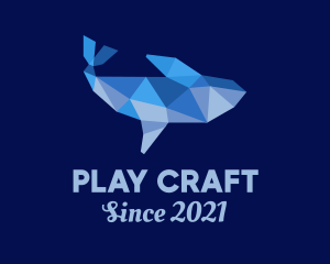 Blue Whale Papercraft logo design