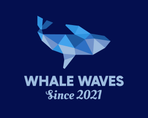 Blue Whale Papercraft logo design