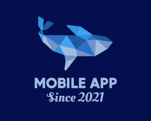Origami - Blue Whale Papercraft logo design