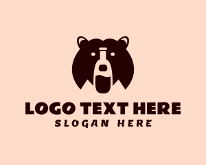 Lounge - Bear Beverage Bottle logo design