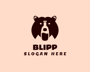 Bear Beverage Bottle Logo