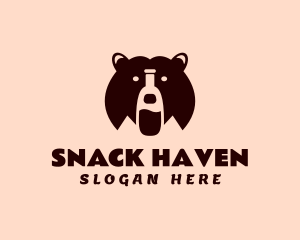 Bear Beverage Bottle logo design