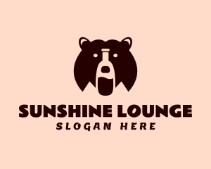 Bear Beverage Bottle logo design