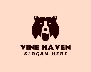 Bear Beverage Bottle logo design