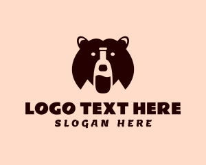 Cocktail - Bear Beverage Bottle logo design