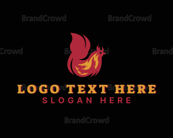 Chicken Flame Cooking Logo