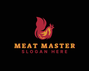 Chicken Flame Cooking logo design