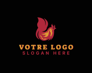 Cooking - Chicken Flame Cooking logo design