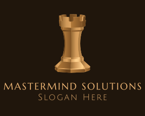 Master - Gold Rook Chess Master logo design