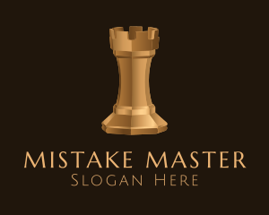 Gold Rook Chess Master logo design