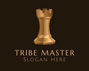 Gold Rook Chess Master logo design