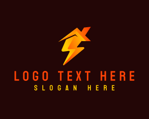 Realtor - Lightning Bolt House logo design
