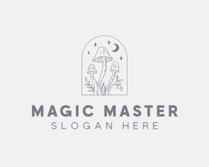 Magical Mushroom Plant logo design