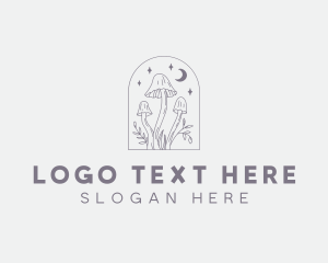 Fungi - Magical Mushroom Plant logo design