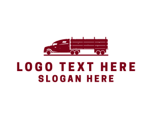 Trailer Truck - Vintage Delivery Truck logo design