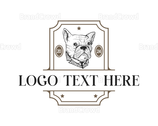 Animal Pet Bulldog Logo