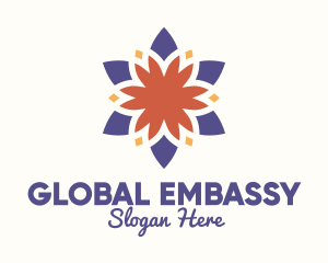 Embassy - Colorful Floral Blossom logo design