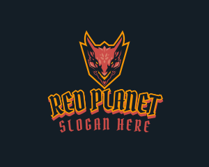 Red Dragon Face logo design