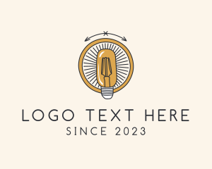 Idea - Light Bulb Lamp logo design