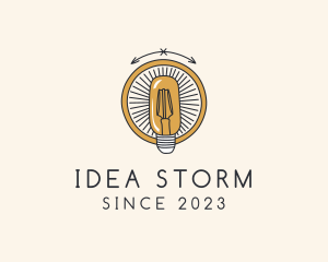 Light Bulb Lamp logo design