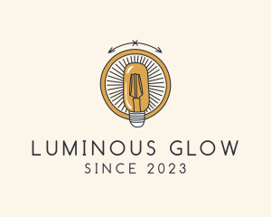 Illuminated - Light Bulb Lamp logo design