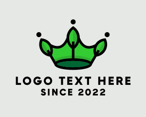 Micro Herb - Leaf Herb Crown logo design
