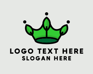 Leaf Herb Crown  Logo