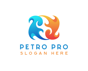 Petroleum - Fire Fuel Sustainable Energy logo design