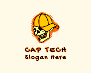 Cap - Skull Cap Graffiti logo design