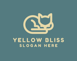 Yellow Cat Pet  logo design