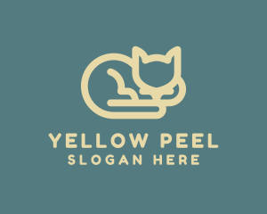 Yellow Cat Pet  logo design